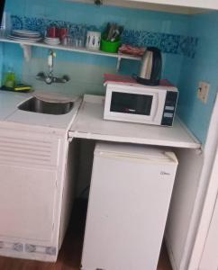 Kuchyň nebo kuchyňský kout v ubytování Mono gorlero