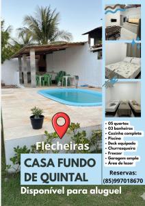 volantino per una villa con piscina di Casa Fundo de Quintal a Trairi