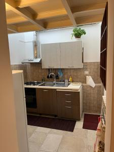 莫拉-迪巴里Casa Mola di Bari的带水槽和炉灶的厨房