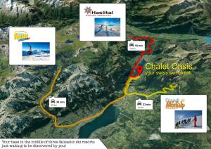 a map of the hike to chichibu pass at Chalet Oasis - Swiss Ski Retreat in Bürglen