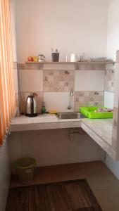 una cucina con un lavello e un piano di lavoro di Espacios Acogedores en Casa Claudia a Sucre