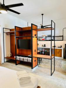 Postel nebo postele na pokoji v ubytování Casa Lluavi - Caliope