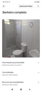 Ванная комната в casa beija flor