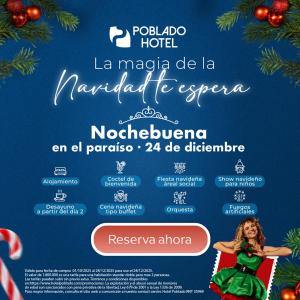 a flyer for a christmas party in a resort at Hotel Poblado Coveñas in Coveñas