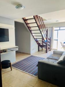 Χώρος καθιστικού στο Apartamento verdes mares