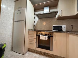 a kitchen with a refrigerator and a microwave at SP 64 Vut in Lugo +66 photos