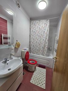 Koupelna v ubytování Elena's Studio Brasov + 26 fotografií