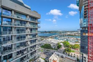 a view of a city from a building at Miami City Lights 2BR 2BA in Miami