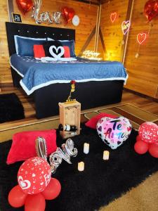 Postel nebo postele na pokoji v ubytování Glamping STELAR VILLA EL EDEN