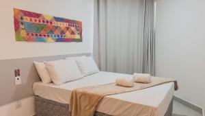 Voodi või voodid majutusasutuse STUDIO DESIGN 3 - AP 408 · Estúdio premium com lazer tipo resort na Pajuçara! toas +37 fotot