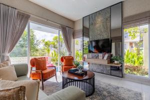 Et opholdsområde på D'Kamboja Villa Nusa Dua