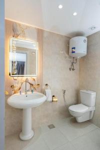 カイロにあるlotus view El tahrirの洗面台、トイレ、鏡のあるバスルーム +77枚の写真