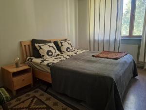 Postel nebo postele na pokoji v ubytování Säynätsalo Town Hall