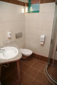 Kúpeľňa v ubytovaní Lugas Hotel