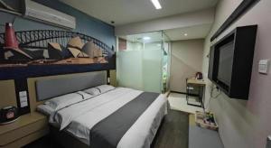 TV/trung tâm giải trí tại Thank Inn Hotel He'nan Xinxiang Changyuan Bo'ai Road +85 ảnh