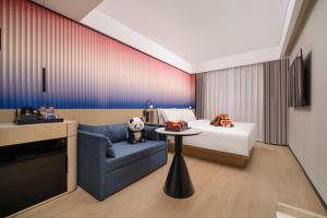 Posezení v ubytování Chengdu Tianfu Square Chunxi Road Junting Shangpin Hotel