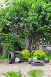 O grădină în afara Ununio Beach Holiday Home