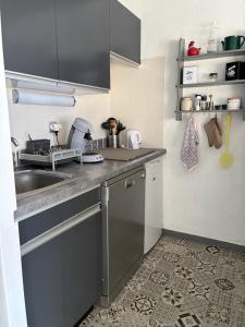 a kitchen with a sink and a counter top at Parc des Ecrins 05290 Les MAISONNETTES APPARTEMENT 4 Pers in Puy-Saint-Vincent +7 photos