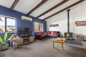 Χώρος καθιστικού στο Manowhenua Lodge