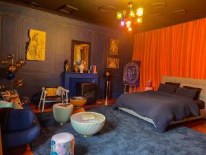 Posezení v ubytování Manoir des Comtes