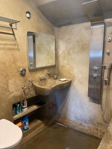 Et badeværelse på Appartement aménagée Terrasse étoilée 20 mn des Champs-Elysées, Park