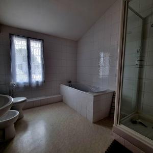 Koupelna v ubytování Gîte spacieux