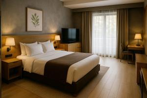 Postel nebo postele na pokoji v ubytování Buahana Suite