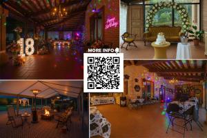 科里亚诺Villa Ferrara Royal Resort & Spa的一张桌子的房间的四张照片拼在一起 更多112张照片