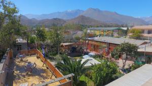 Utsikt over Vicuña, enten fra vandrerhjemmet eller fra et annet sted