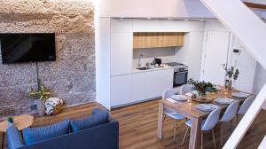 Kuchyň nebo kuchyňský kout v ubytování D Maria Apartments + 53 fotografií