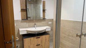 Ένα μπάνιο στο Ferienwohnung Paula