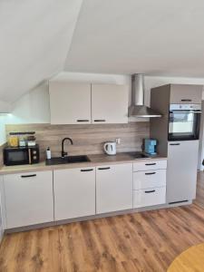 Η κουζίνα ή μικρή κουζίνα στο Apartma Storžič