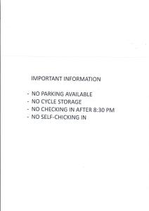 una línea de texto sobre un fondo blanco en The Ormonde Guesthouse, en Chester