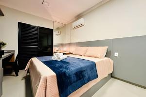 Ένα ή περισσότερα κρεβάτια σε δωμάτιο στο Studio Ágape- Equilíbrio e localização. +32 φωτογραφίες