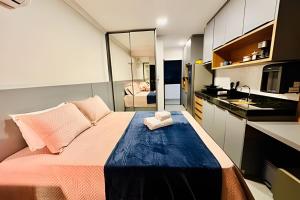 Η κουζίνα ή μικρή κουζίνα στο Studio Ágape- Equilíbrio e localização.