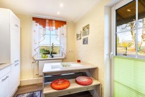 Kuchyň nebo kuchyňský kout v ubytování Ferienhaus in Wald- und Seenähe + 18 fotografií