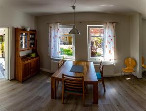 Posezení v ubytování Ferienwohnung Muschel