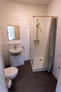 Koupelna v ubytování Ferienwohnung Muschel