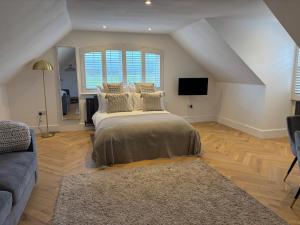 Ένα ή περισσότερα κρεβάτια σε δωμάτιο στο Idyllic Studio in Tenterden