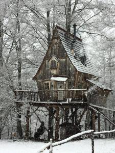 La Ferme des Histoires Mélangées v zimě