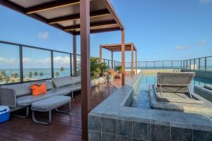 Balkón nebo terasa v ubytování Flats a 50m do mar Get By Side - MyFlats Hospedagens