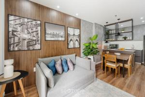 Köök või kööginurk majutusasutuses Sua estadia exclusiva a poucos passos do Mar em Meia Praia - FFS