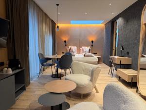 Χώρος καθιστικού στο Hotel Lotus