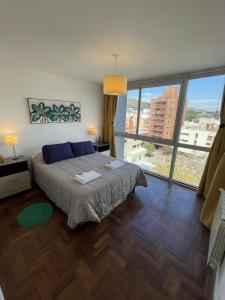 Una cama o camas en una habitación de Amanece en Carlos Paz