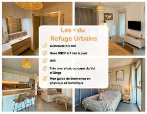 TV a/nebo společenská místnost v ubytování T3 avec balcon et parking privé