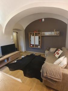 TV a/nebo společenská místnost v ubytování Un temps pour nous