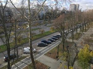 a group of cars parked in a parking lot at Casa del Cervo in Chişinău +1 photo