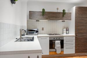 Kuchyň nebo kuchyňský kout v ubytování STYLISH RETREAT- 2 bed city centre apartment + 12 fotografií