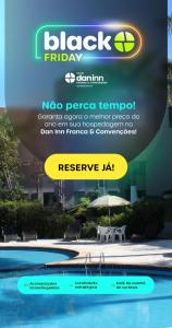 um folheto de um hotel com piscina em Hotel Dan Inn Franca & Convenções By Nacional Inn em Franca