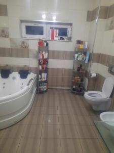 ein Badezimmer mit Badewanne und Toilette in der Unterkunft AlexandraMihai in Craiova